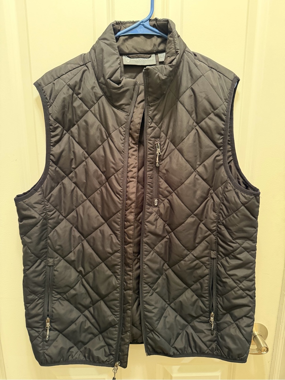 Free Country Quilted Men's Vest - Dark Gray